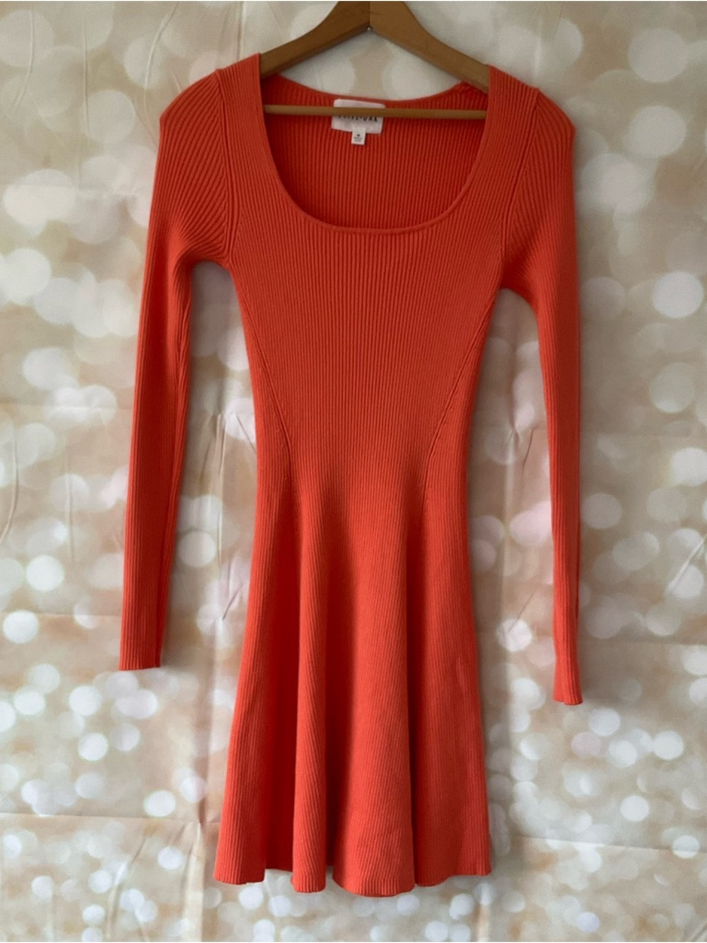 Olive + Oak Orange Ribbed Dress